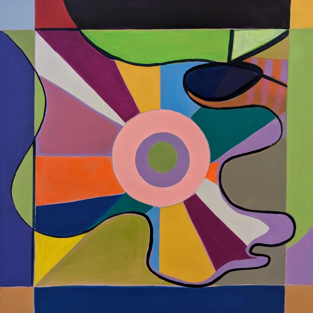 The most composed of the series so far. Modern Abstract Wall Art is built around a set of concentric circles at the